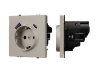 Механизм розетки с USB зарядкой SCT-NOBE-MUAC-SFPL-CA (230V, 16A)