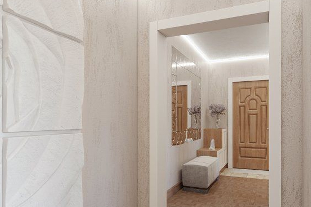 Дизайн коридора с низкими потолками (ул. Оснабрюкская)