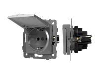 Механизм розетки влагозащищённый SCT-MCP-PL-GR-V (250V, 16A)