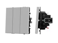 Механизм выключателя трехклавишный непроходной SWT-NOBE-MK03-SFPL-IS (230V, 10A)