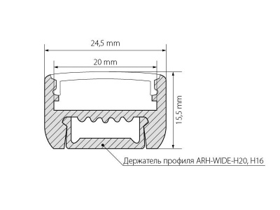 Профиль ARH-WIDE-H16-2000 ANOD