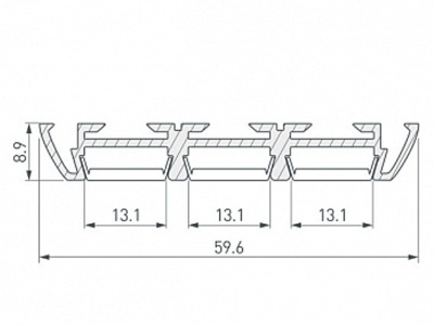 Алюминиевый Профиль PHS-3X-2000 ANOD