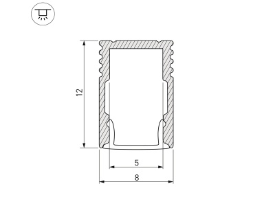 Профиль SL-MINI-8-H12-2000 WHITE