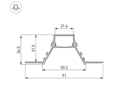 Профиль COMFORT21-V-FANTOM-2000 ANOD