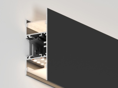 Профиль WALL-2575-DUAL-2000 ANOD BLACK
