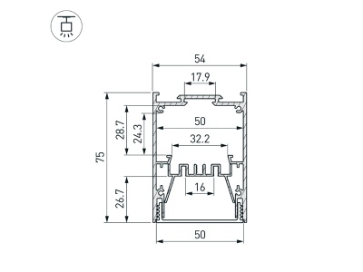 Профиль IP-LINE-5475-2000 ANOD