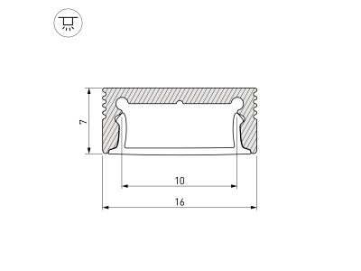 Профиль SL-SLIM-H7-2000 ANOD