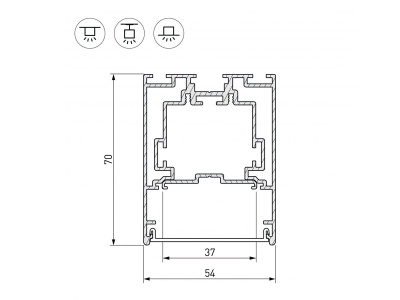 Профиль S2-LINE-5470-2500 SEAMLESS ANOD