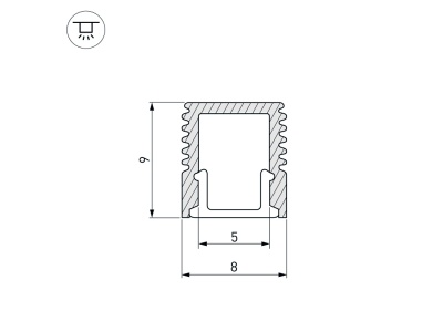 Профиль SL-MINI-8-3000 ANOD