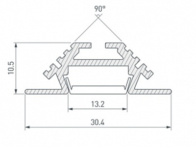 Алюминиевый Профиль PHS-V-2000 ANOD