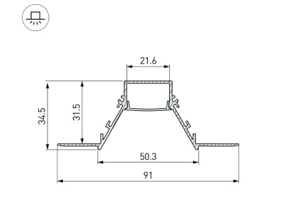 Профиль COMFORT21-V-FANTOM-2000 BLACK