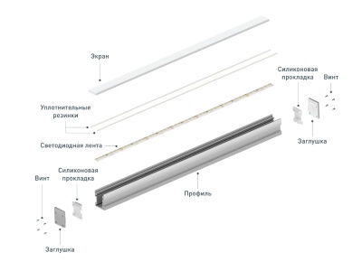 Профиль FLOOR22-H27-2000 ANOD