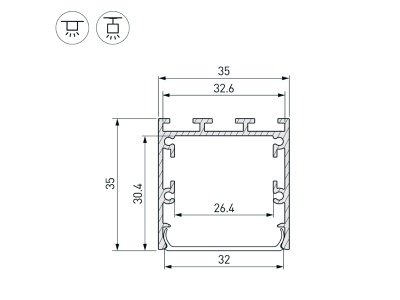 Профиль LINE-M-3535-2500 BLACK