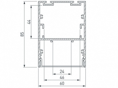 Профиль ARH-LINE-6085-2000 BLACK