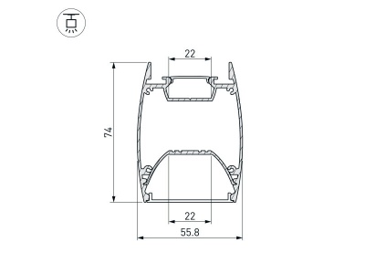 Профиль ARH-LINE-4874-DUAL-2000 ANOD