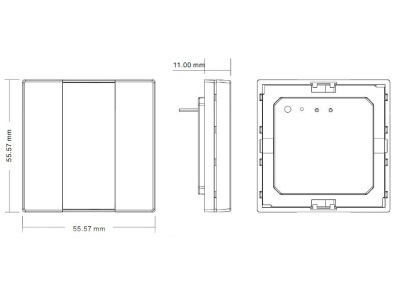 Панель Knob SR-2853K2-RF-UP White (3V, DIM, 1 зона) -2