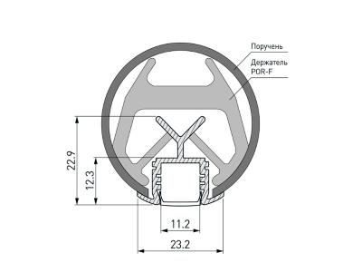 Профиль KLUS-POR-F-1000 ANOD